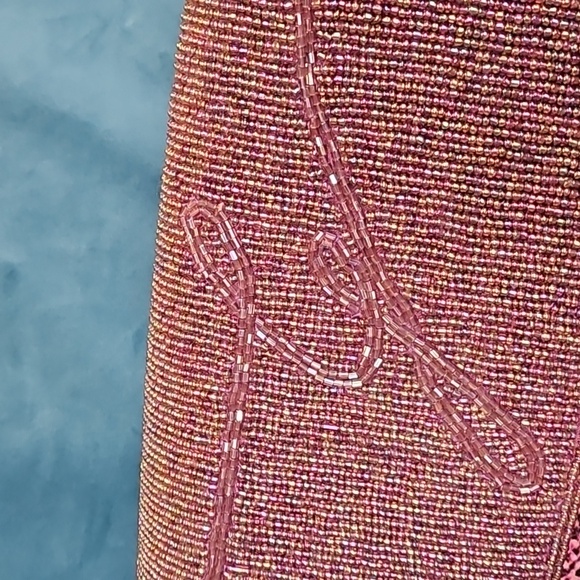 Vintage 1990s Gattinoni made in italy purse, beaded, fake snake skin - Picture 3 of 14